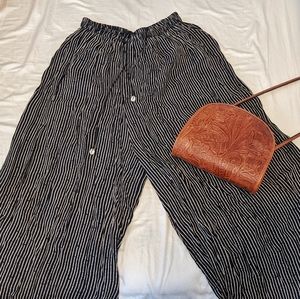 Striped Flowy Wide Leg Pants